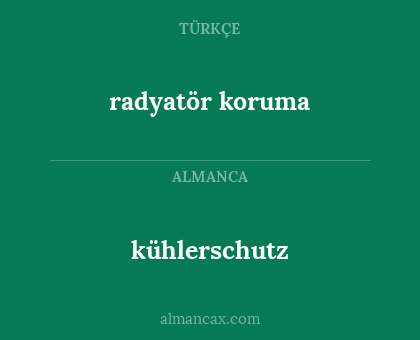 kühlerschutz - radyatör koruma