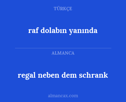 regal neben dem schrank - raf dolabın yanında