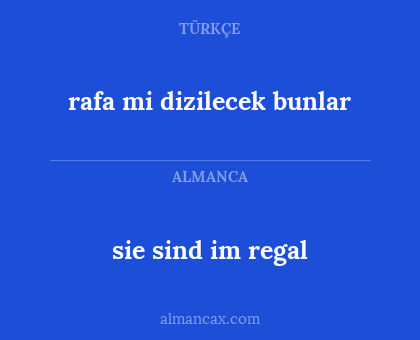 rafa mi dizilecek bunlar - sie sind im regal