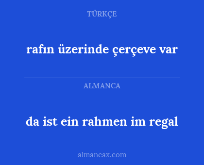 rafın üzerinde çerçeve var - da ist ein rahmen im regal