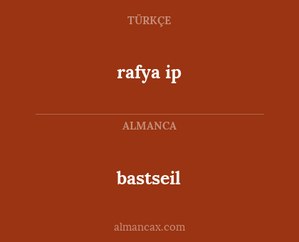 bastseil - rafya ip
