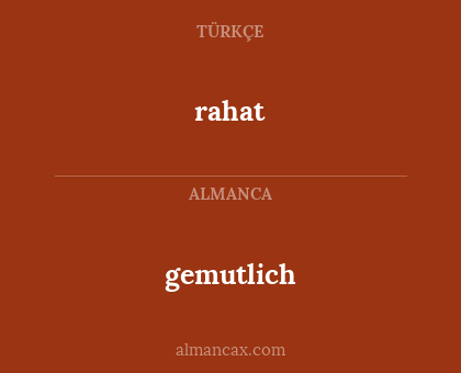 gemutlich - rahat