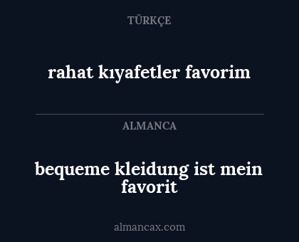 bequeme kleidung ist mein favorit - rahat kıyafetler favorim