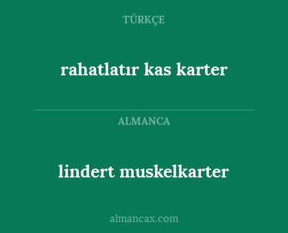 lindert muskelkarter - rahatlatır kas karter