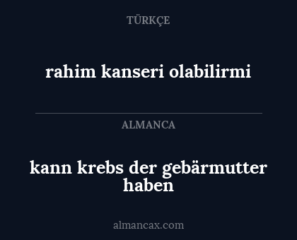 kann krebs der gebärmutter haben - rahim kanseri olabilirmi