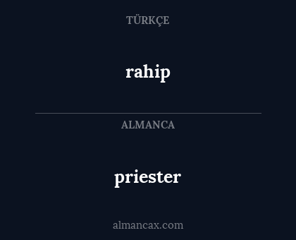 priester - rahip