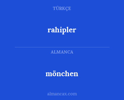 rahipler - mönchen