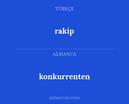 konkurrenten - rakip