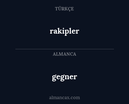 rakipler - gegner
