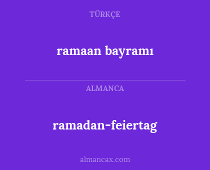 ramadan-feiertag - ramaan bayramı