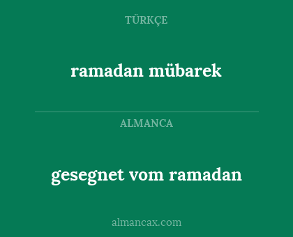 gesegnet vom ramadan - ramadan mübarek