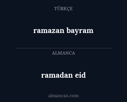 ramazan bayram - ramadan eid