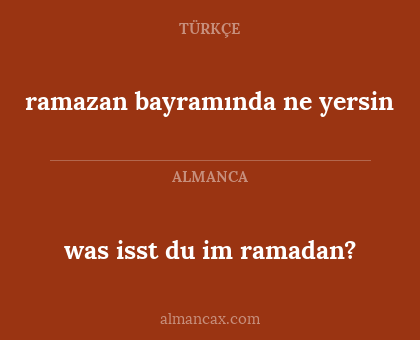 was isst du im ramadan? - ramazan bayramında ne yersin