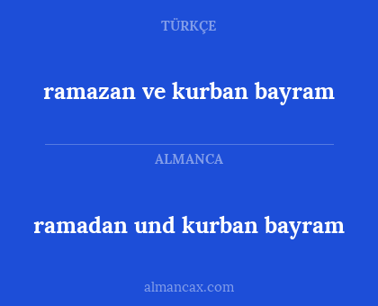 ramadan und kurban bayram - ramazan ve kurban bayram