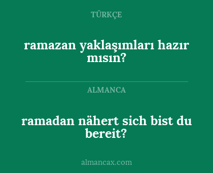 ramazan yaklaşımları hazır mısın? - ramadan nähert sich bist du bereit?
