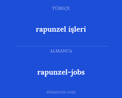 rapunzel-jobs - rapunzel işleri