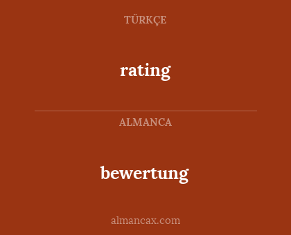 rating - bewertung