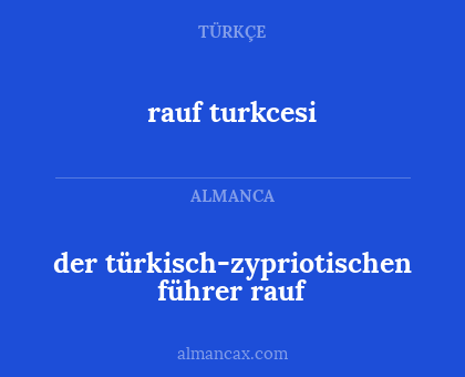 rauf turkcesi - der türkisch-zypriotischen führer rauf