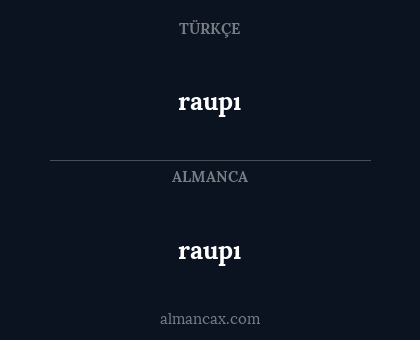 raupı - raupı