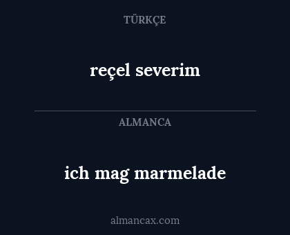 reçel severim - ich mag marmelade
