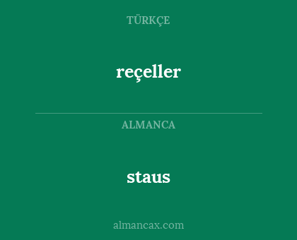 staus - reçeller