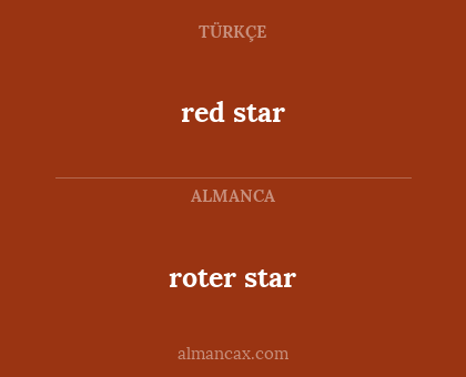 red star - roter star