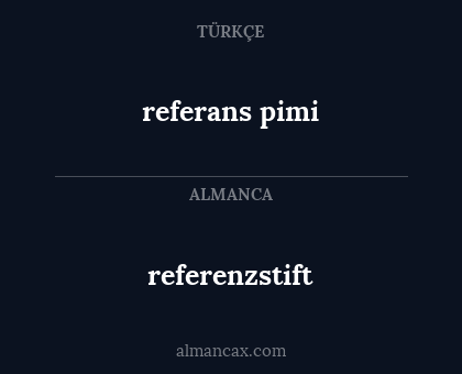 referans pimi - referenzstift