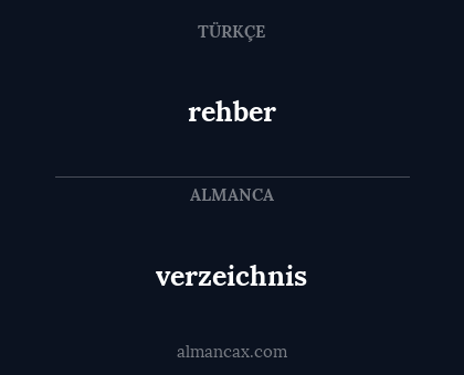 rehber - verzeichnis