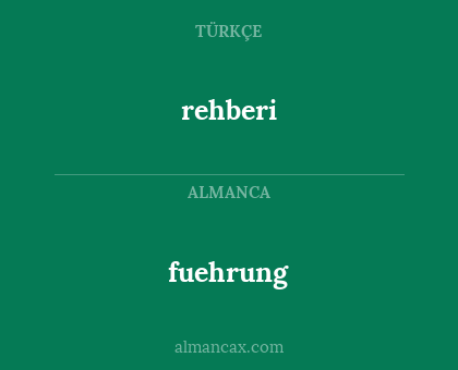 fuehrung - rehberi