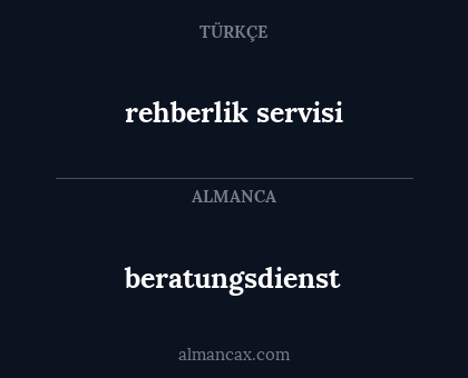 beratungsdienst - rehberlik servisi
