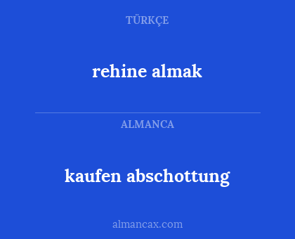kaufen abschottung - rehine almak