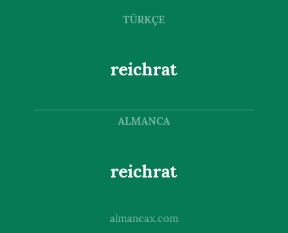 reichrat - reichrat