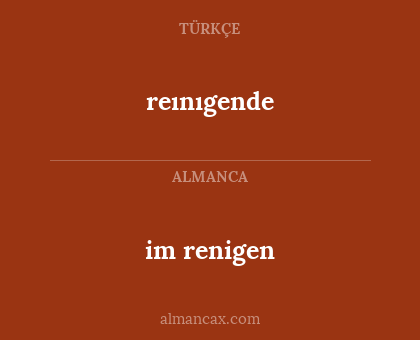 reınıgende - im renigen