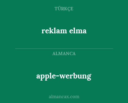 apple-werbung - reklam elma