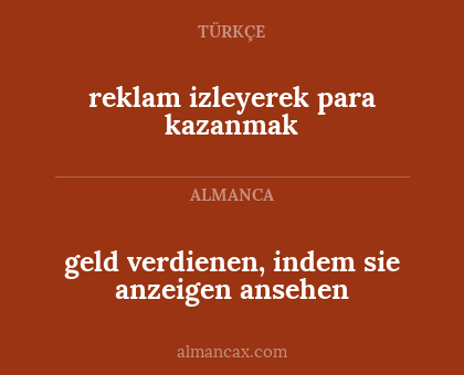 reklam izleyerek para kazanmak - geld verdienen, indem sie anzeigen ansehen