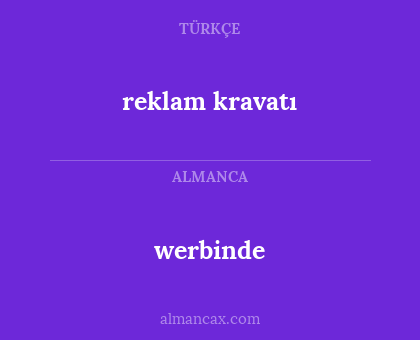reklam kravatı - werbinde