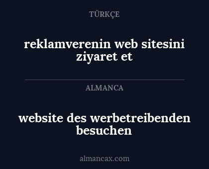 reklamverenin web sitesini ziyaret et - website des werbetreibenden besuchen