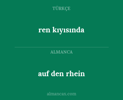 auf den rhein - ren kıyısında
