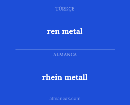 ren metal - rhein metall