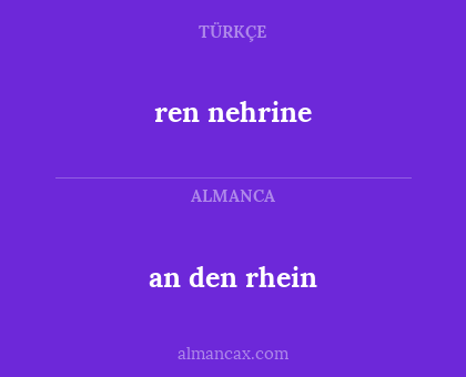 an den rhein - ren nehrine