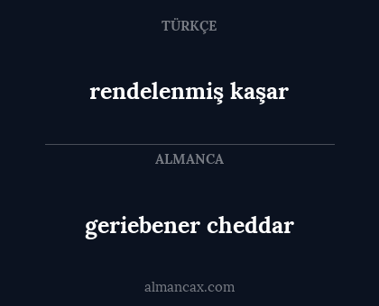 geriebener cheddar - rendelenmiş kaşar