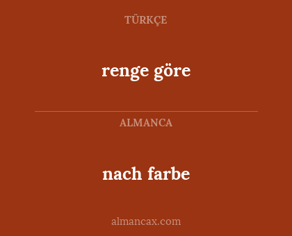 renge göre - nach farbe