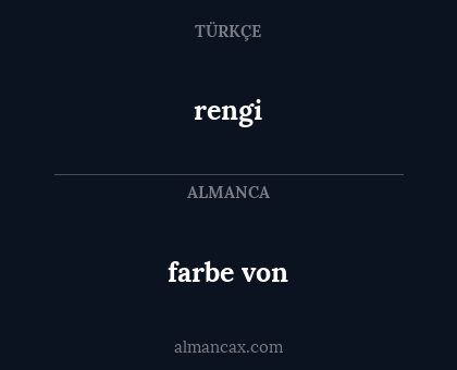 rengi - farbe von