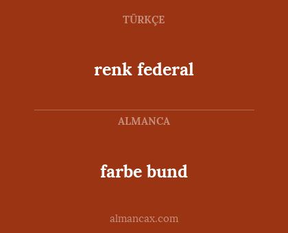 farbe bund - renk federal