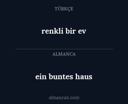 renkli bir ev - ein buntes haus