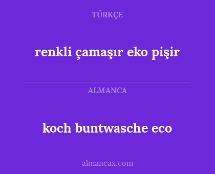 renkli çamaşır eko pişir - koch buntwasche eco