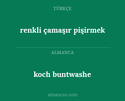 renkli çamaşır pişirmek - koch buntwashe