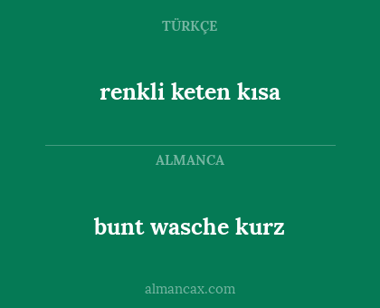 renkli keten kısa - bunt wasche kurz