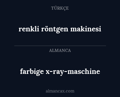 renkli röntgen makinesi - farbige x-ray-maschine