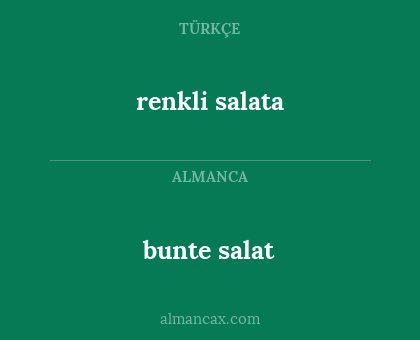 renkli salata - bunte salat